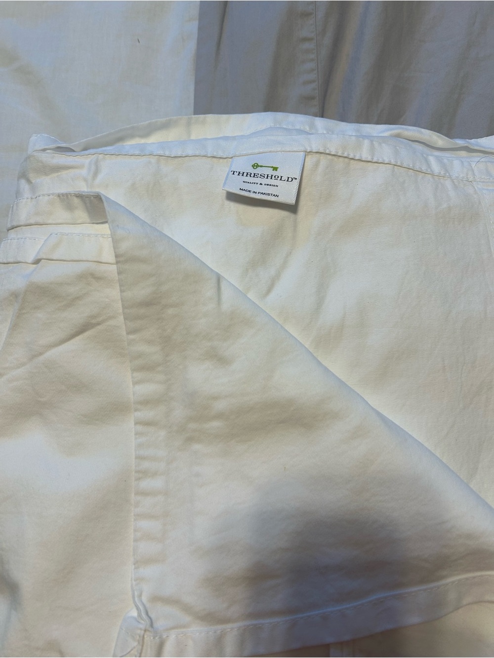 Threshold Twin XL White Cotton Bedding Sheet Set